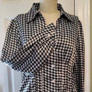 Willi Smith, L, houndstooth blouse